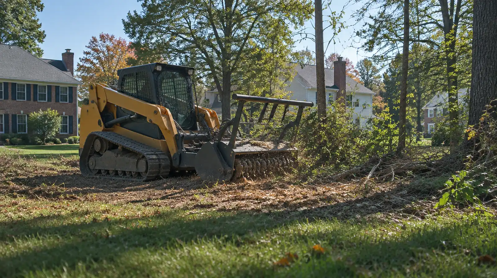 Land clearing with a forestry mulcher in Novi, MI